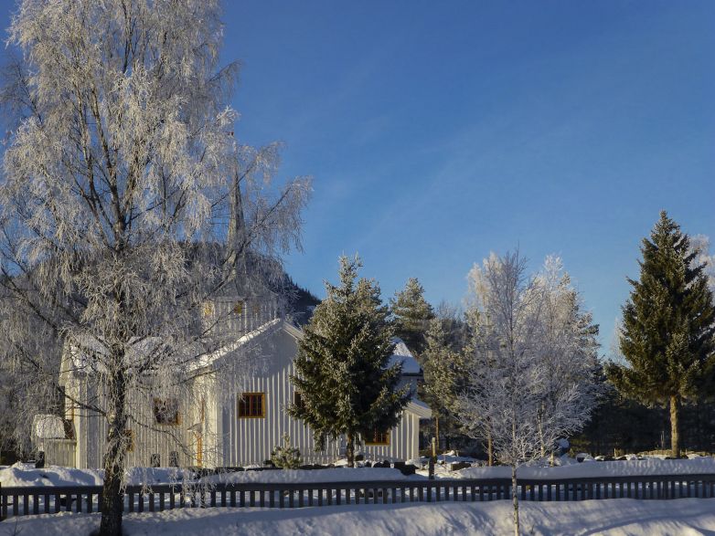 Svene church - winter scenery
