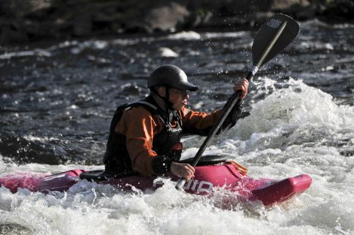 Kayaking - Grettefoss waterfalls