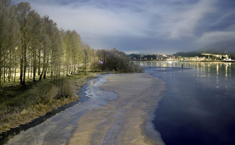 Mjøndalen - Drammenselva - winter