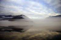 Tåke over Hardangerfjorden